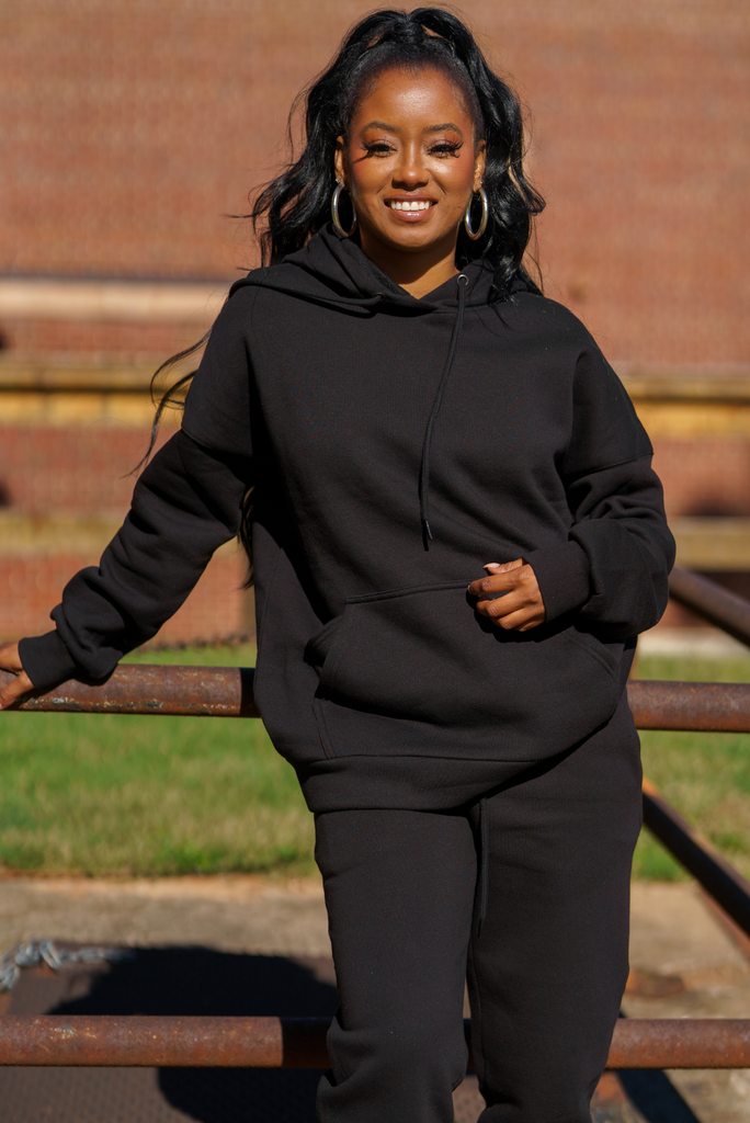 Booked & Busy Sweatsuit - Black