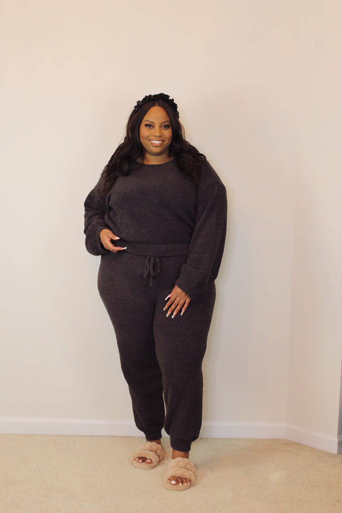 Curve Charcoal "The Cozy" Teddy Top